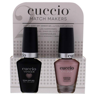 Match Makers Set - Wink by Cuccio Colour for Women - 2 Pc 0.44oz Veneer Soak Of Gel Nail Polish, 0.43oz Colour Nail Polish