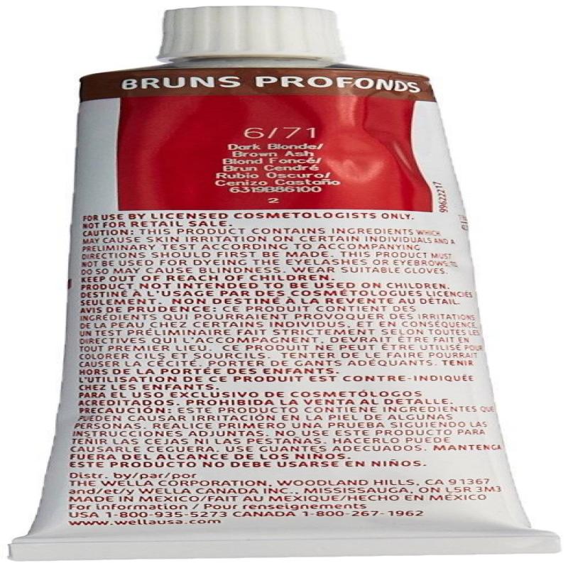 Color Touch Demi-Permanent Color - 6 71 Dark Blonde-Brown Ash by Wella for Unisex - 2 oz Hair Color