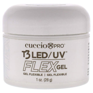 T3 LED-UV Flex Gel - White by Cuccio Pro for Women - 1.0 oz Nail Gel