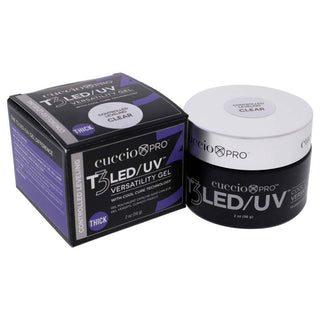T3 Cool Cure Versatility Gel - Controlled Leveling Clear by Cuccio Pro for Women - 2 oz Nail Gel
