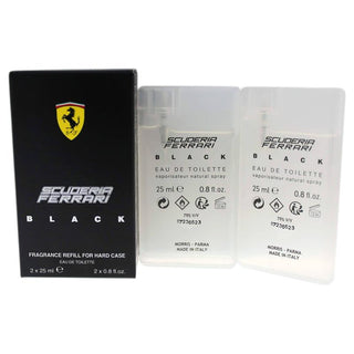 Ferrari Black Fragrance Refill For Hard Case by Ferrari for Men - 2 x 0.8 oz EDT Spray (Refill)