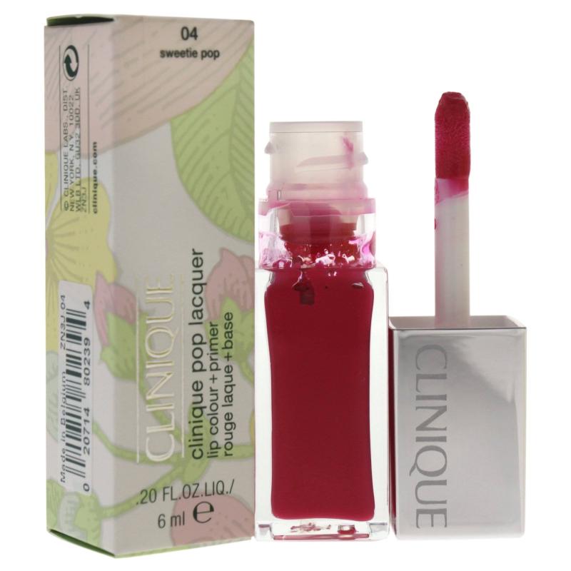 Clinique Pop Lacquer Lip Colour + Primer - 04 Sweetie Pop by Clinique for Women - 0.2 oz Lip Gloss