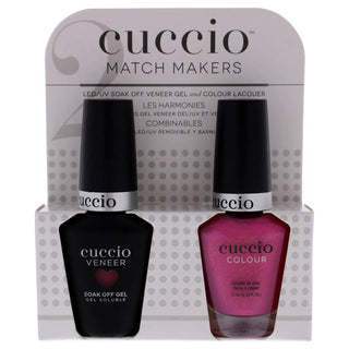 Match Makers Set - Totally Tokyo by Cuccio Colour for Women - 2 Pc 0.44oz Veneer Soak Off Gel Nail Polish, 0.43oz Colour Nail Polish