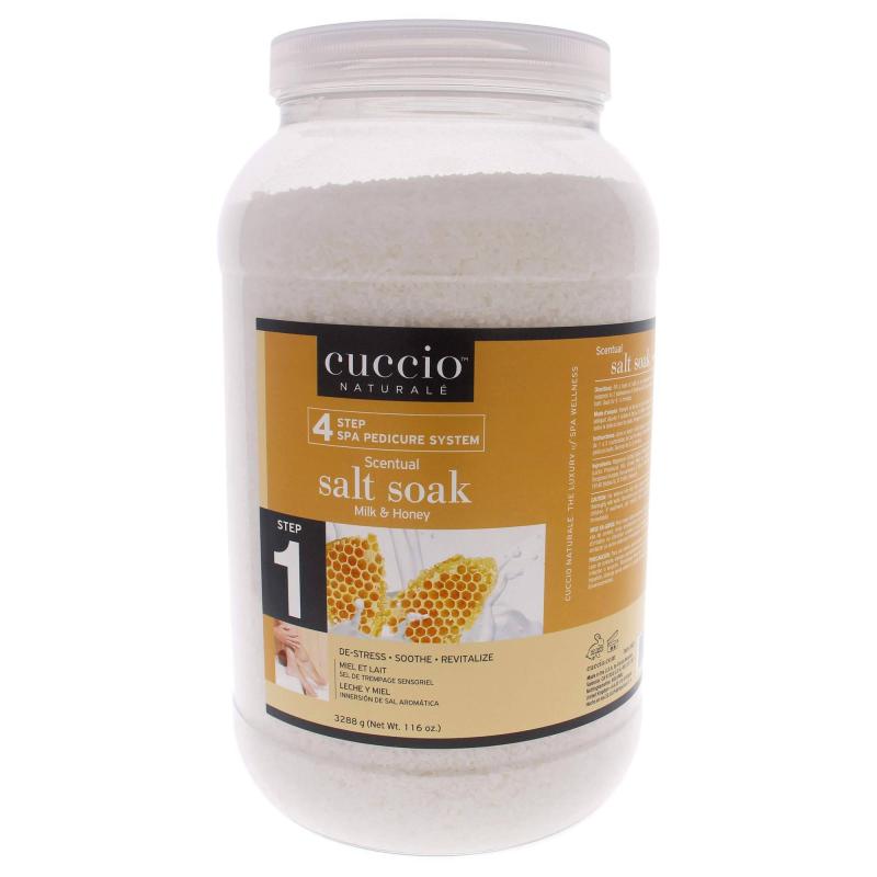 Luxury Spa Scentual Salt Soak - Milk And Honey By Cuccio Naturale For Unisex - 116 Oz Bath Salts