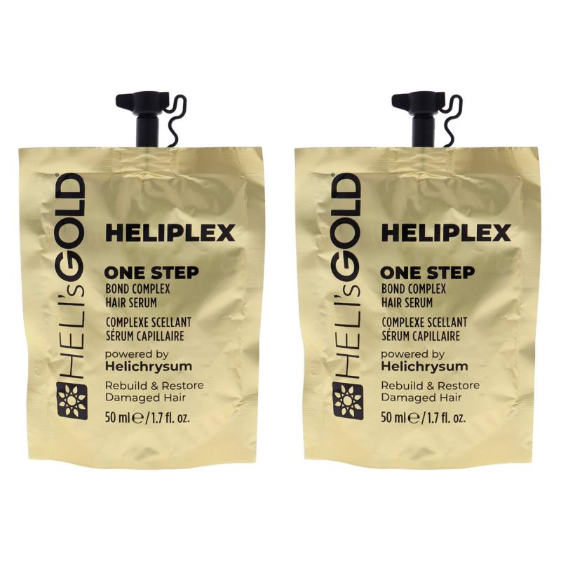 Heliplex One Step Hair Serum by Helis Gold for Unisex - 1.7 oz Serum - Pack of 2