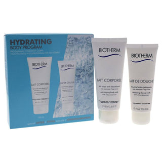 Lait Corporel Hydrating Body Program by Biotherm for Women - 2 Pc Kit 2.53oz Lait De Douche, 3.38oz Lait Corporel