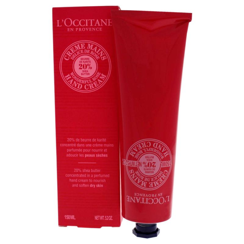 Shea Butter Wonderful Rose Hand Cream by LOccitane for Unisex - 5.2 oz Cream