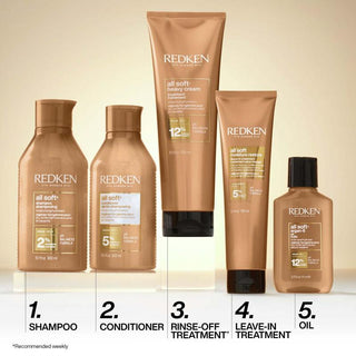 Redken All Soft Heavy Cream Treatment Mask | Deep Conditioner For Dry Hair | Deep Conditioning Hair Treatment For Smooth Hair | 8.5 Fl Oz