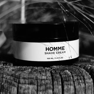 HOMME Shave Cream Designed for Men - Infused with Green Tea - Promotes Smoothness and Prevents Skin Irritation - Vegan Shaving Stuff for men- 3.4 fl oz