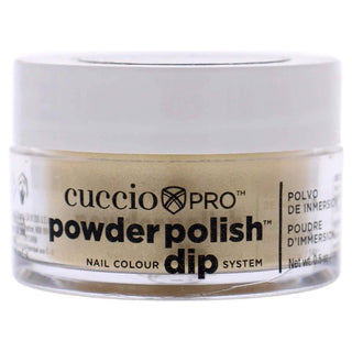 Pro Powder Polish Nail Colour Dip System - Metallic Lemon Gold by Cuccio Colour for Women - 0.5 oz Nail Powder