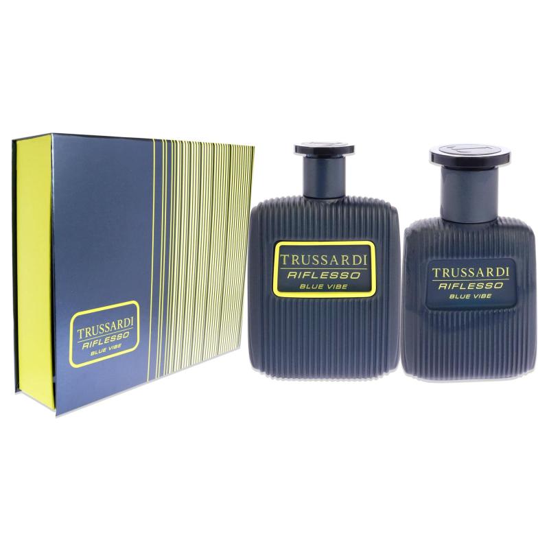 Riflesso Blue Vibe by Trussardi for Men - 2 Pc Gift Set 3.4 oz EDT Spray, 1oz EDT Spray