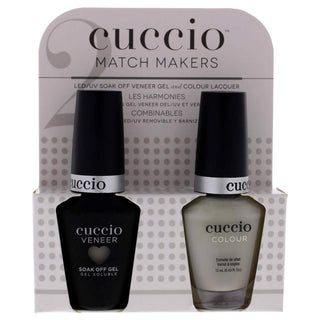 Match Makers Set - Hair Toss by Cuccio Colour for Women - 2 Pc 0.44oz Veneer Soak Of Gel Nail Polish, 0.43oz Colour Nail Polish