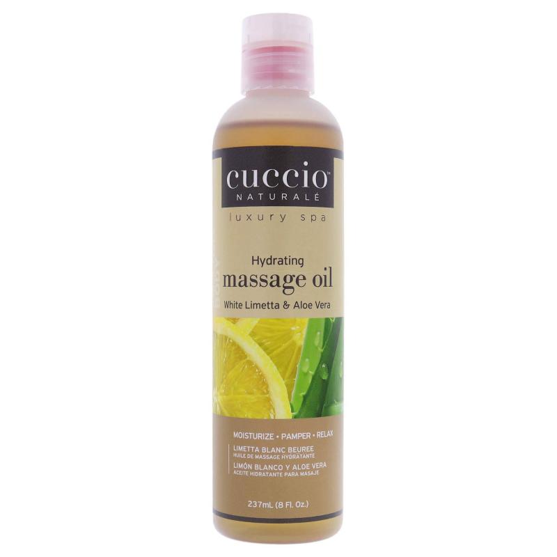 Hydrating Massage Oil - White Limetta and Aloe Vera by Cuccio Naturale for Unisex - 8 oz Oil