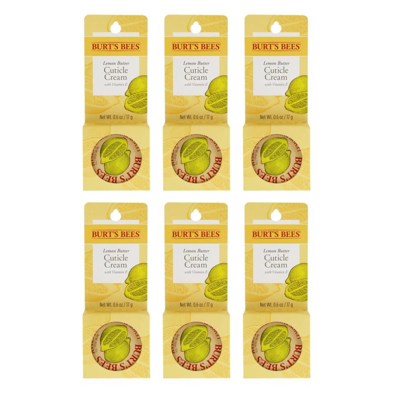 Lemon Butter Cuticle Cream by Burts Bees for Unisex - 0.6 oz Cream - Pack of 6