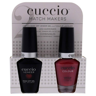 Match Makers Set - Gaia by Cuccio Colour for Women - 2 Pc 0.44oz Veneer Soak Of Gel Nail Polish, 0.43oz Colour Nail Polish