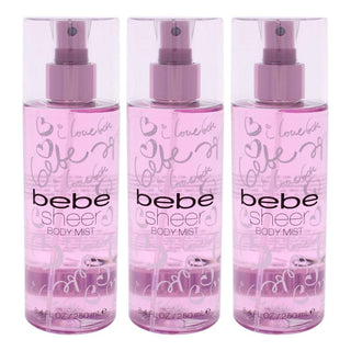 Bebe Silver by Bebe for Women - 8.4 oz Body Mist - Pack of 3