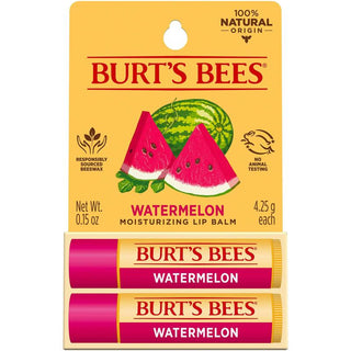 Watermelon Moisturizer Lip Balm Blister by Burts Bees for Unisex - 2 x 0.15 oz Lip Balm