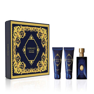 Dylan Blue by Versace for Men - 3 Pc Gift Set 1.7oz EDT Spray, 1.7oz After Shave Balm, 1.7oz Perfumed Bath Shower Gel