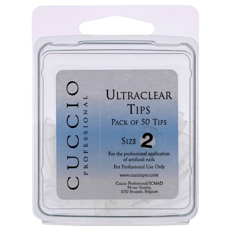 Ultraclear Tips - 2 by Cuccio Pro for Women - 50 Pc Acrylic Nails