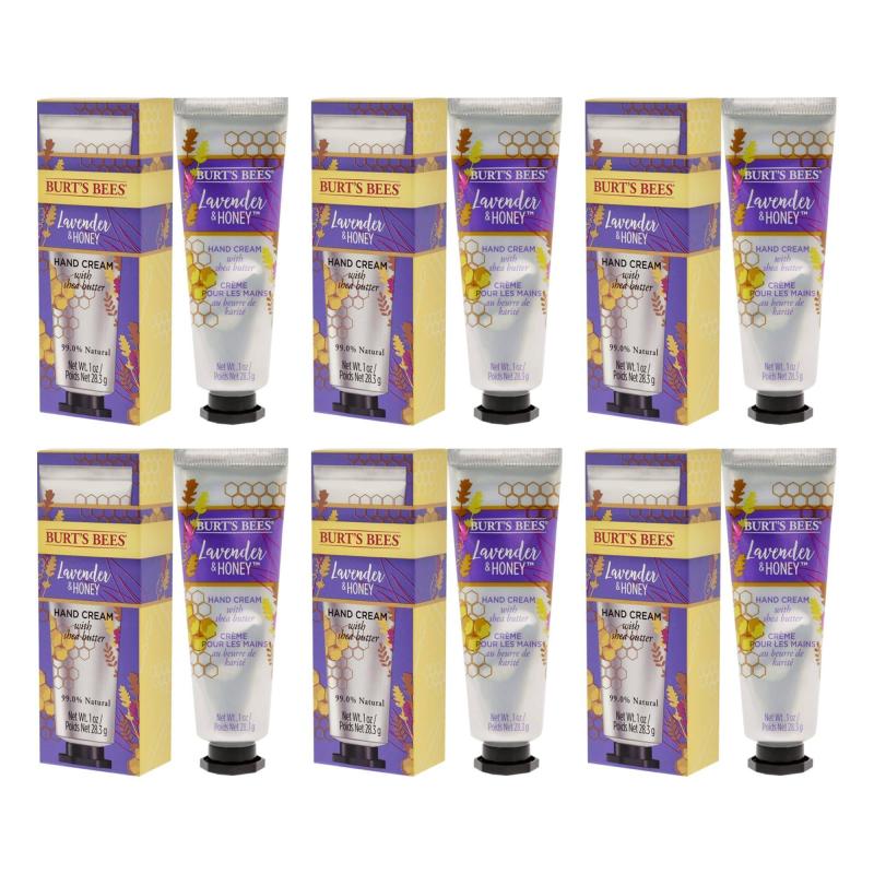 Lavender and Honey Hand Cream by Burts Bees for Unisex - 1 oz Cream - Pack of 6