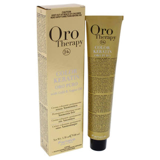Oro Therapy Color Keratin - 6-5 Dark Blonde Mahogany by Fanola for Unisex - 3.38 oz Hair Color