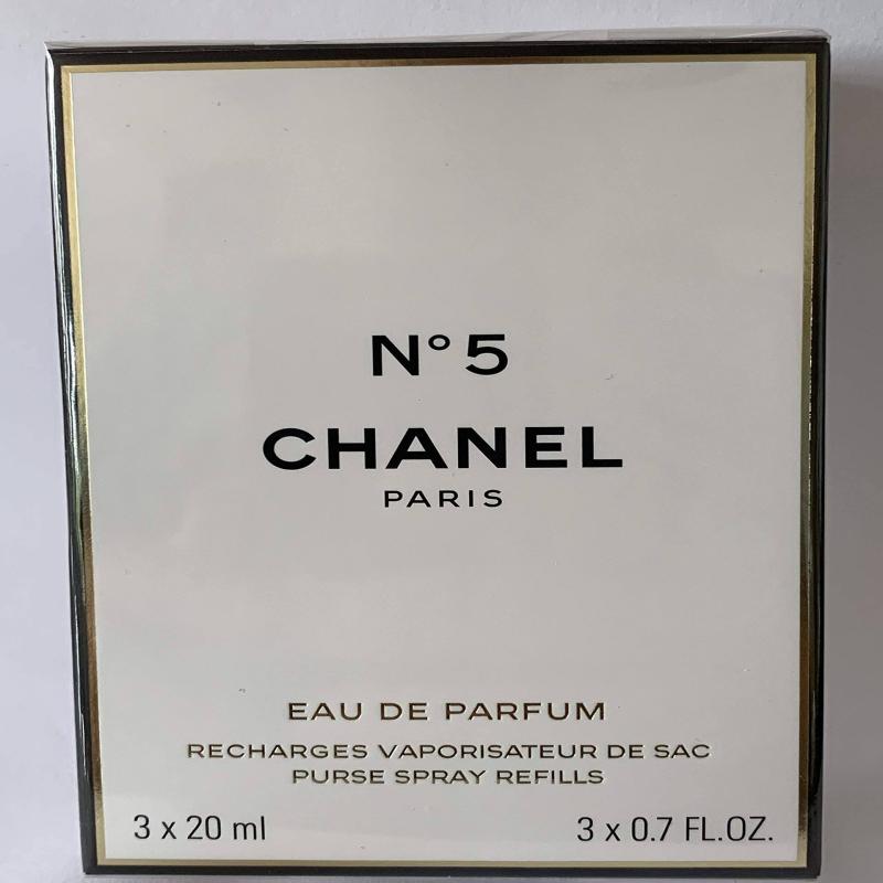 CHANEL No.5 3 X 0.67 oz Eau De Parfum Refill Travel Spray For Women