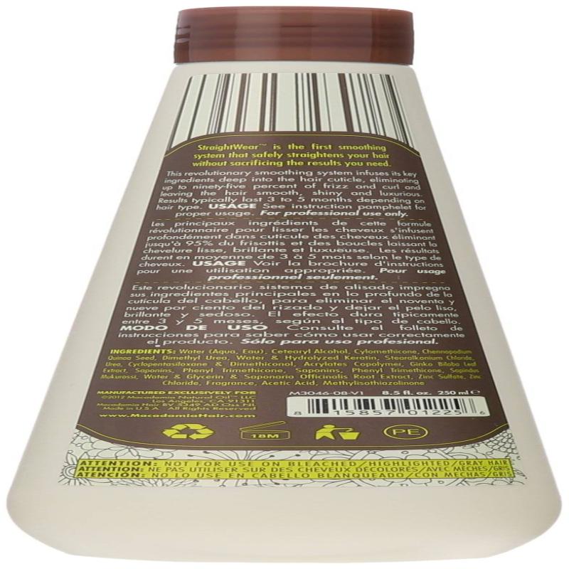 Natural Oil Straightwear Smoother Straightening Solution by Macadamia Oil for Unisex - 8.5 oz Smoother