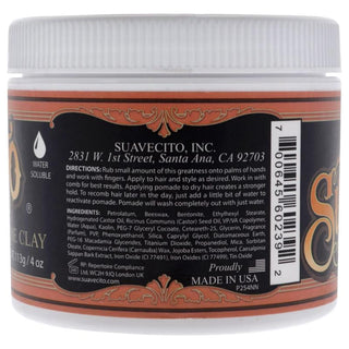 Firme Clay Pomade by Suavecito for Unisex - 4 oz Pomade