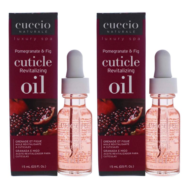 Cuticle Revitalizing Oil - Pomegranate and Fig Manicure by Cuccio Naturale for Unisex - 0.5 oz Oil - Pack of 2