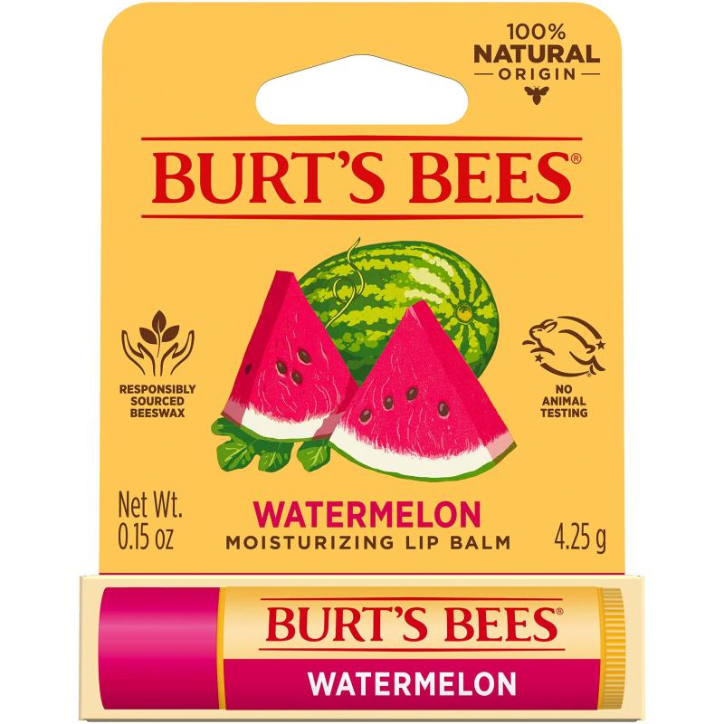 Watermelon Moisturizer Lip Balm Blister by Burts Bees for Unisex - 0.15 oz Lip Balm