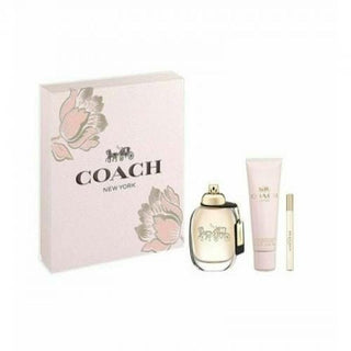 Coach New York 3 Pcs Set For Women: 3 Oz Edt Sp
