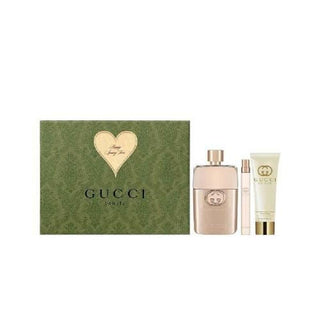 Gucci Guilty Pour Femme 3 Pcs Set: 3 Oz Edp Sp + 1.7 B/L + 0.34 Edp Mini