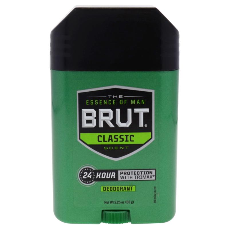 Classic Scent 24H Protection Deodorant Stick by Brut for Men - 2.25 oz Deodorant Stick