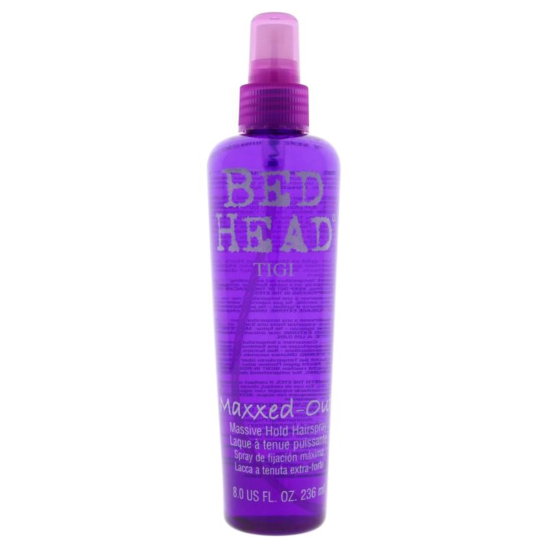 Bed Head Maxxed Out Massive Hold Hairspray by TIGI for Unisex - 8 oz Hair Spray