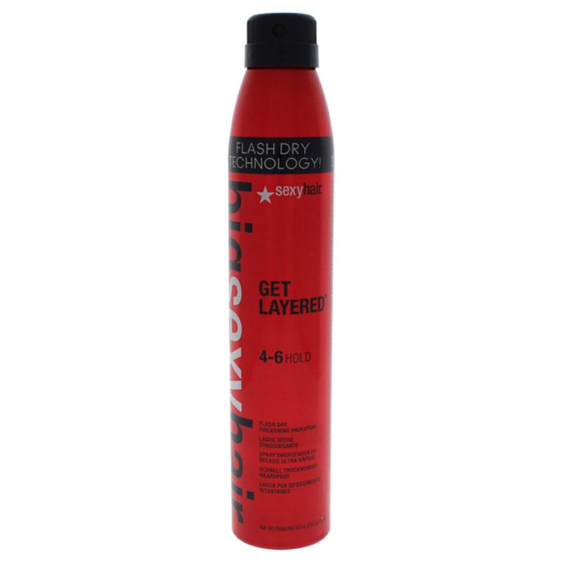 Big Sexy Hair Get Layered - Flash Dry Thickening Hairspray by Sexy Hair for Unisex - 8 oz Hair Spray