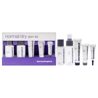 Starter Set for Normal/Dry Skin by Dermalogica for Unisex - 5 Pc kit 1.7oz Special cleansing Gel, 0.3oz Gentle Cream Exfoliant, 1.7oz Multi-Active Toner, 0.75oz Skin Smoothing Cream, 0.1oz Intensive Eye Repair