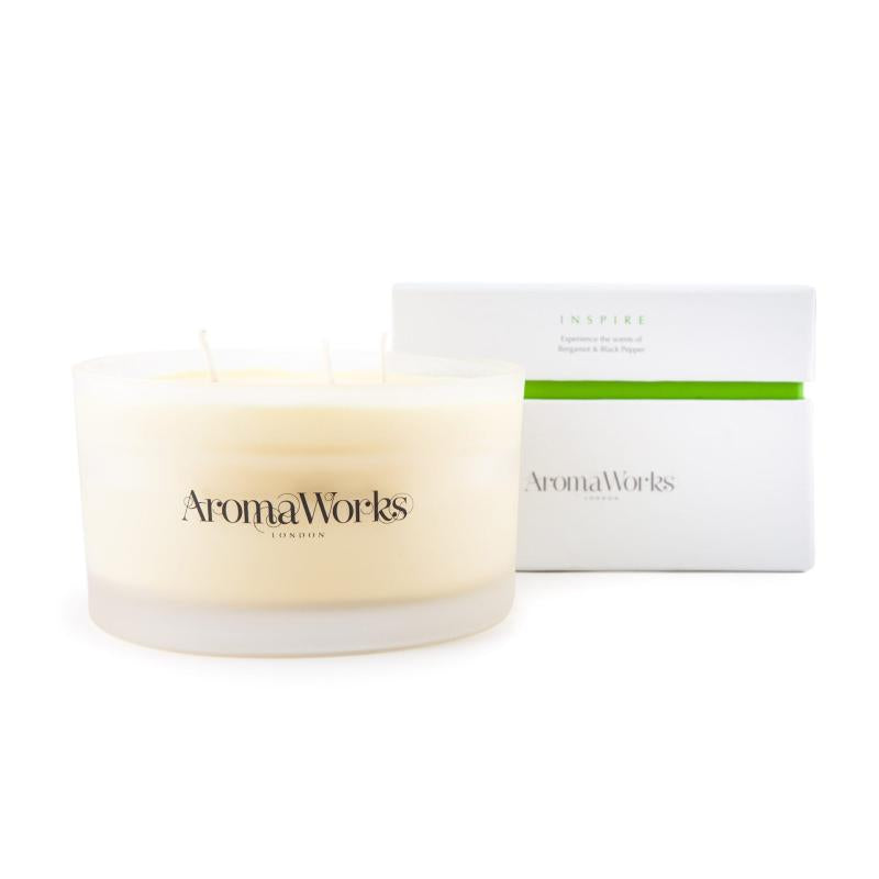 Inspire Candle 3 Wick Large by Aromaworks for Unisex - 14.1 oz Candle