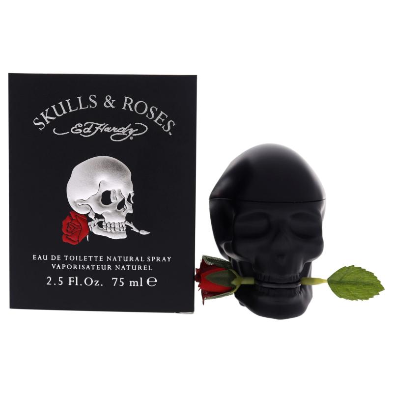 Ed Hardy Skulls and Roses by Christian Audigier for Men - 2.5 oz EDT Spray