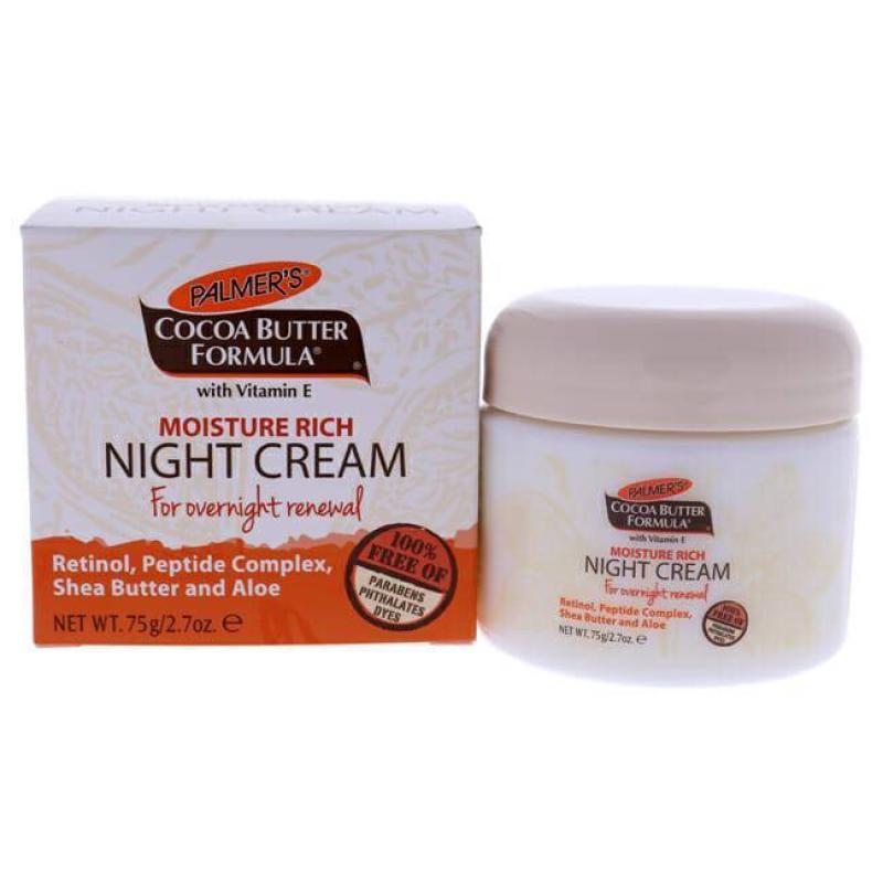 Cocoa Butter Moisture Rich Night Cream by Palmers for Unisex - 2.7 oz Cream