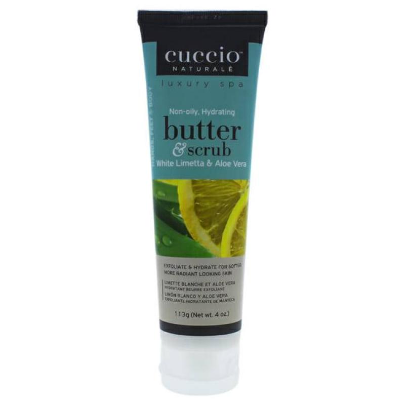 Butter and Scrub - White Limetta and Aloe Vera by Cuccio Naturale for Unisex - 4 oz Scrub