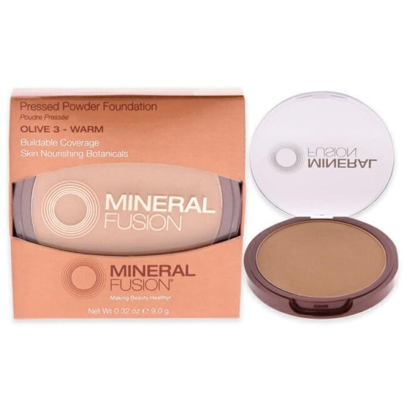 Pressed Powder Foundation - 03 Olive by Mineral Fusion for Women - 0.32 oz Foundation