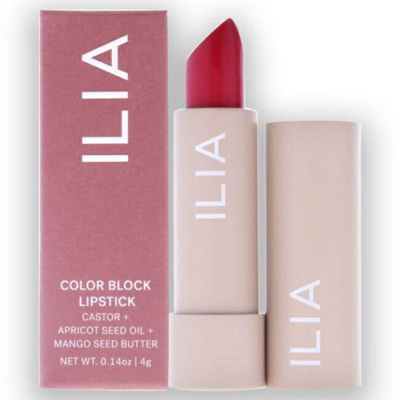 Color Block Lipstick - Grenadine by ILIA Beauty for Women - 0.14 oz Lipstick