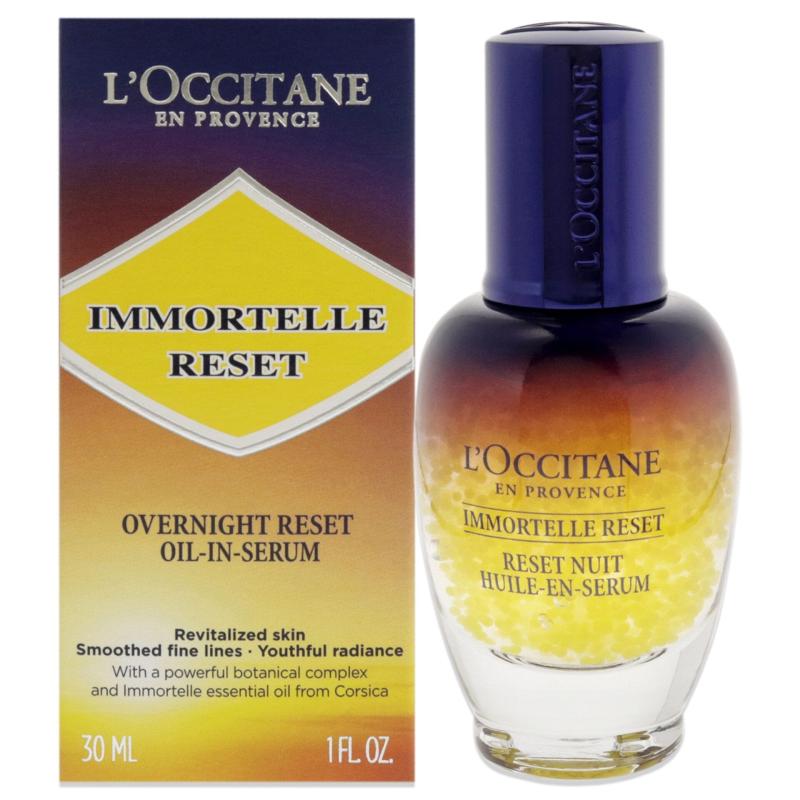 Immortelle Reset Overnight Oil-In Serum by LOccitane for Women - 1 oz Serum