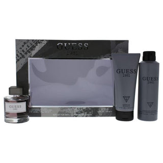 Guess 1981 by Guess for Men - 3 Pc Gift Set 3.4oz EDT Spray, 6oz Deodorant Body Spray, 6.7oz Shower Gel