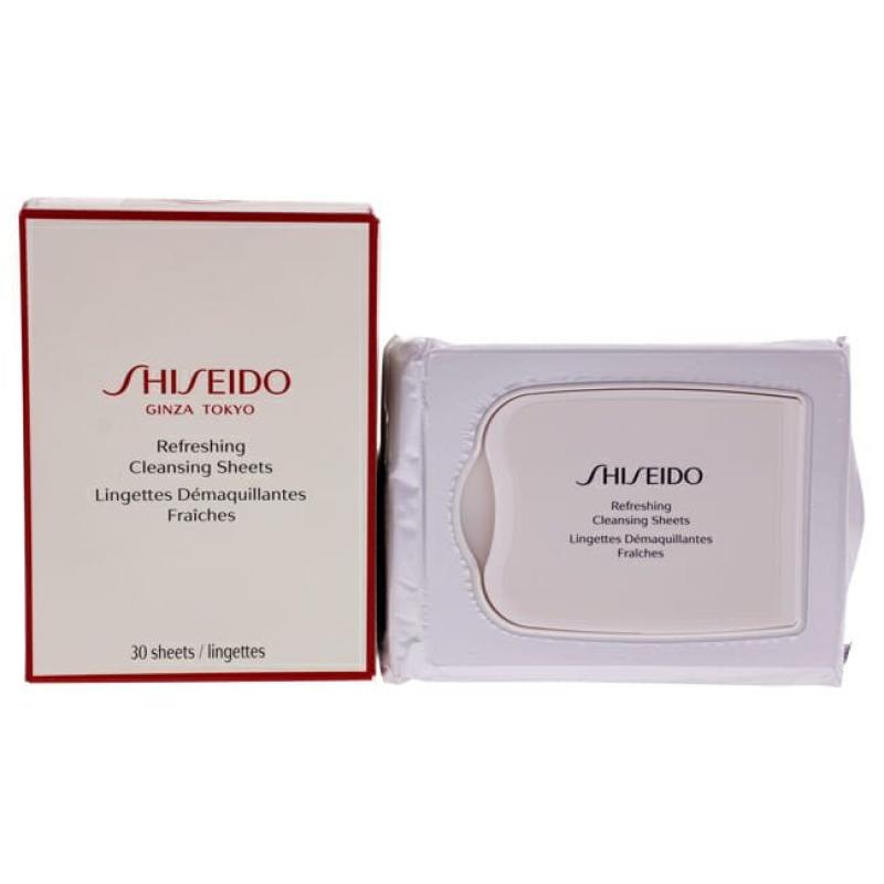 Refreshing Cleansing Sheet by Shiseido for Unisex - 30 Count Wipes