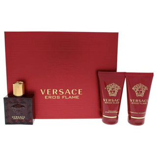 Eros Flame by Versace for Men - 3 Pc Gift Set 1.7oz EDP Spray, 1.7oz Shower Gel, 1.7oz After Shave Balm