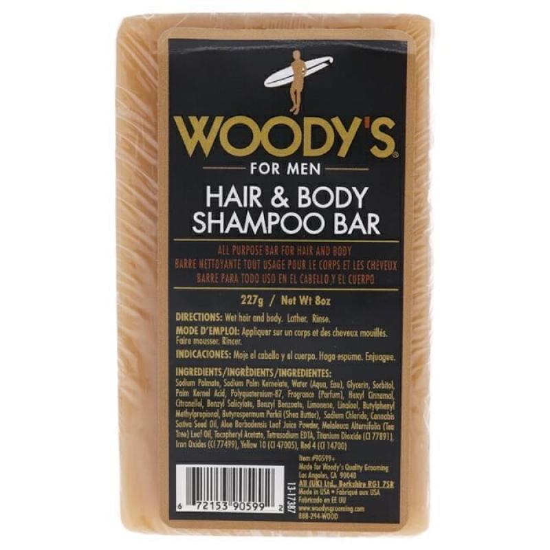 Hair and Body Shampoo Bar by Woodys for Unisex - 8 oz Shampoo