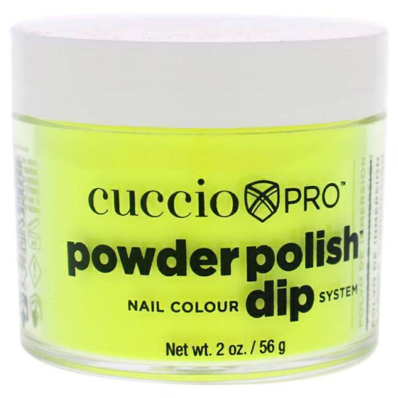 Pro Powder Polish Nail Colour Dip System - Neon Yellow by Cuccio Colour for Women - 1.6 oz Nail Powder