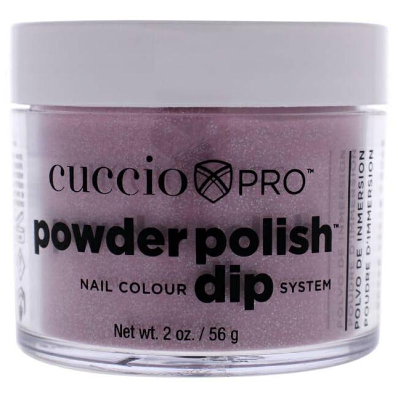 Pro Powder Polish Nail Colour Dip System - Pink with Silver Glitter by Cuccio Colour for Women - 1.6 oz Nail Powder