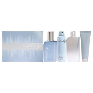 Perry Ellis 18 by Perry Ellis for Men - 4 Pc Gift Set 3.4oz EDT Spray, 0.25oz EDT Spray, 6oz Body Spray, 3oz Hair and Body Wash